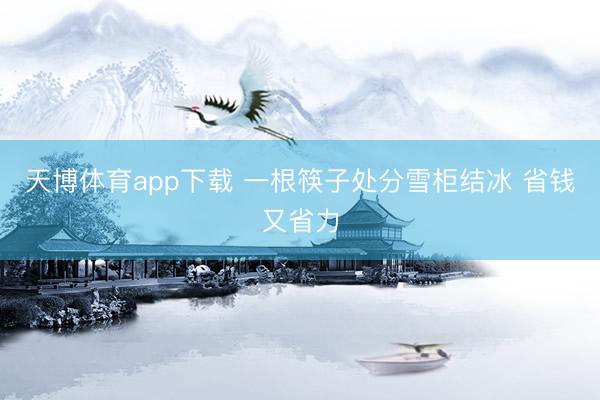 天博体育app下载 一根筷子处分雪柜结冰 省钱又省力